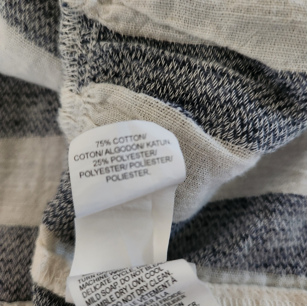 Lucky Brand Long Sleeve Stripe Peplume Top Small - Picture 10 of 10